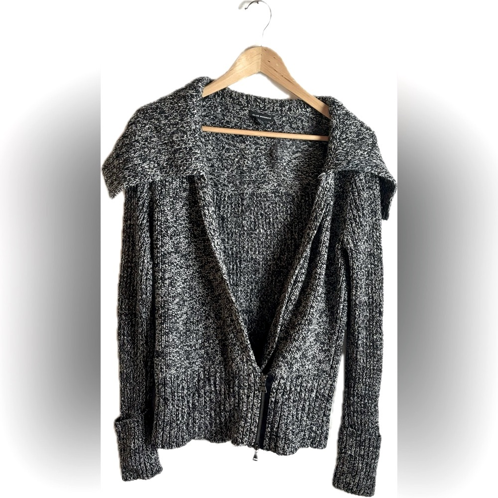 Club Monaco 100% Merino Wool Black and White Sweater